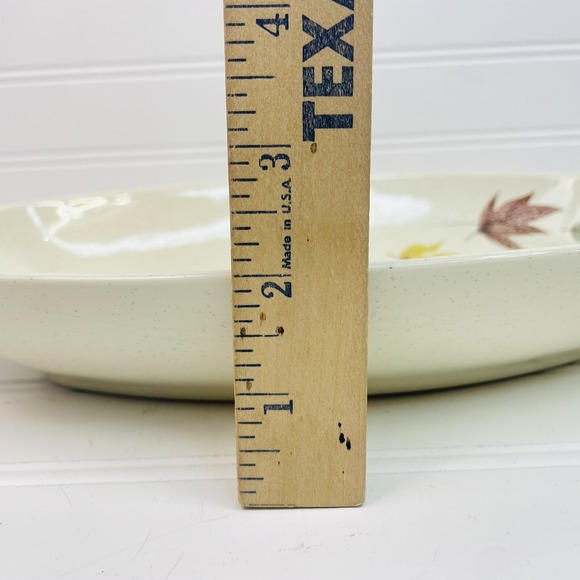 MCM Vtg 1954-1958 Franciscan Autumn Leaf Oval Divided Serving Relish Dish USA - Picture 7 of 7